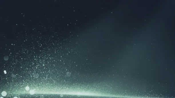 Abstract field of luminous particles