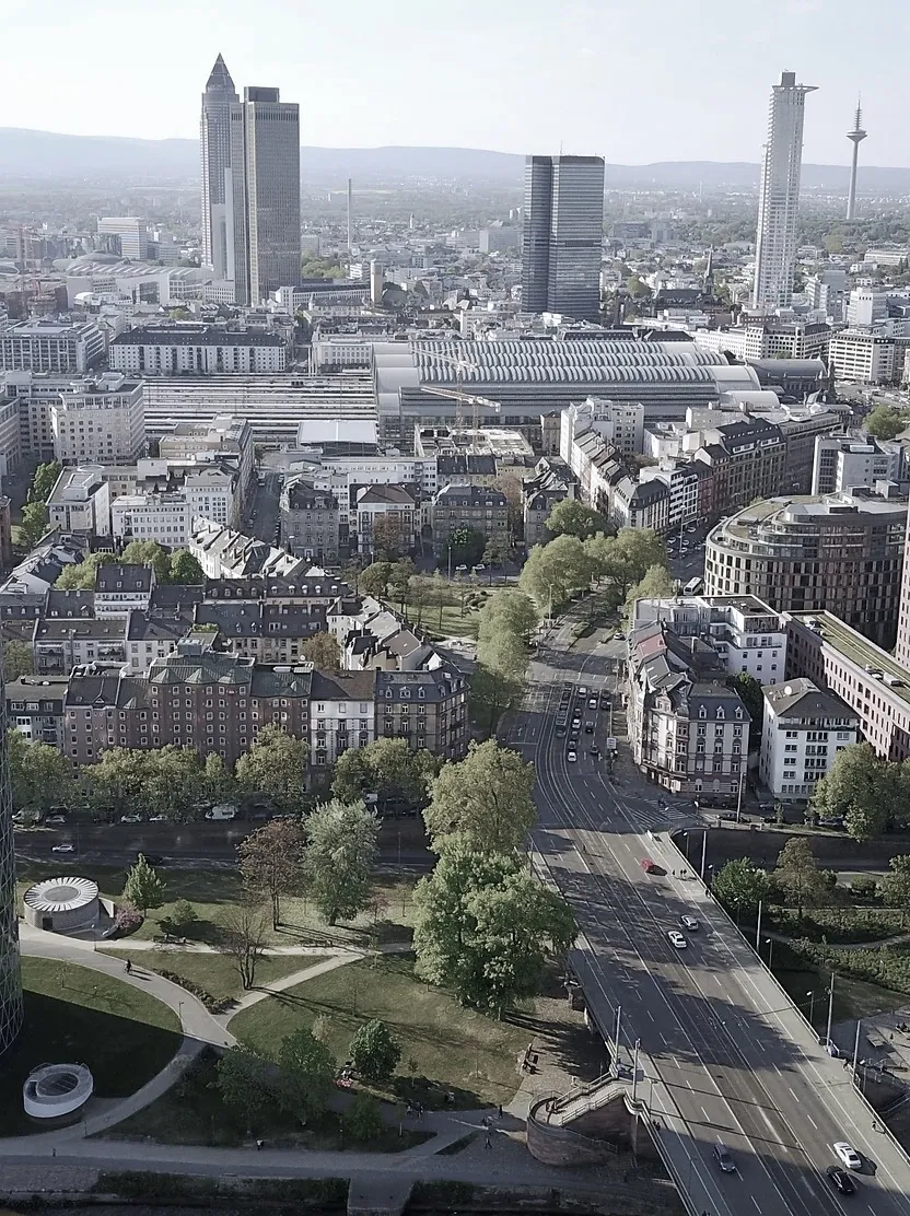 Aerial view of Frankfurt am Main